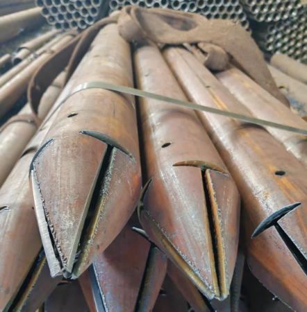 恩施出尖打孔加工无缝注浆钢花管注浆管厂家